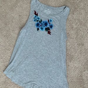 American Eagle Floral Embroidered Tank